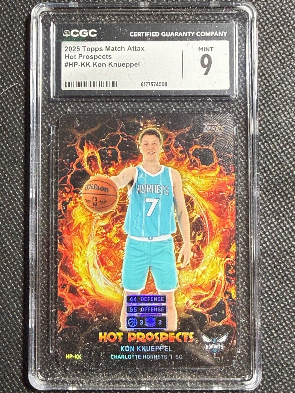 Topps Match Attax 2025-26 Kon Knueppel RC ROOKIE Hot Prospects HP-KK CGC 9 Mint